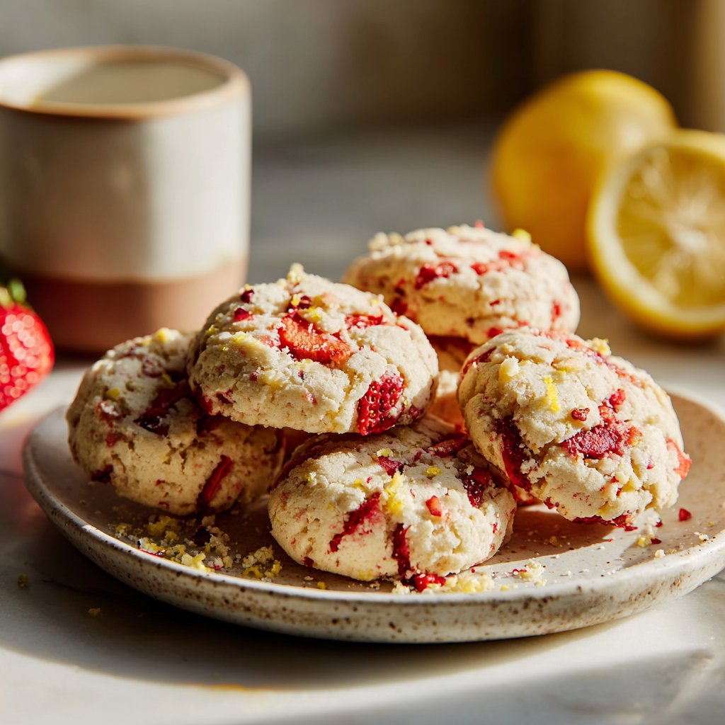 Spring Strawberry Lemonade Cookies