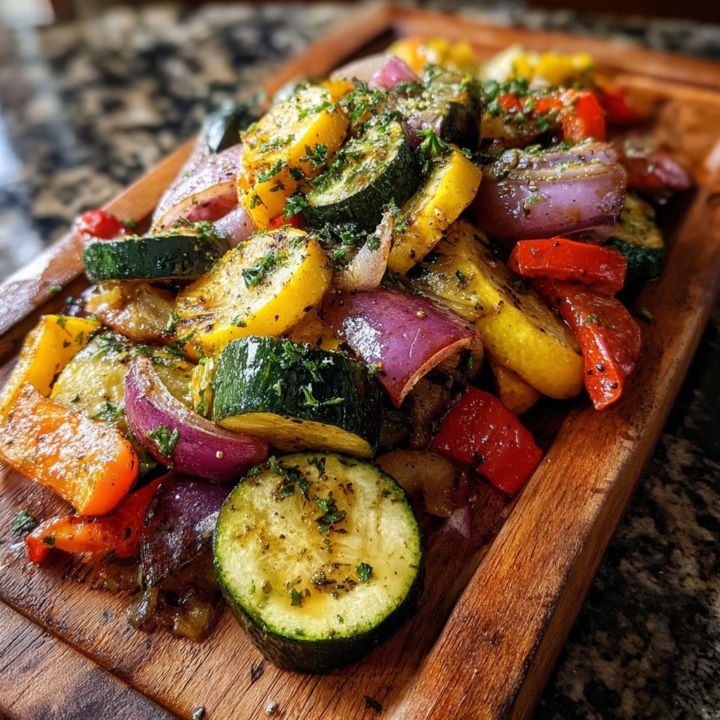 Healthy Lemon Herb Grilled Veggies