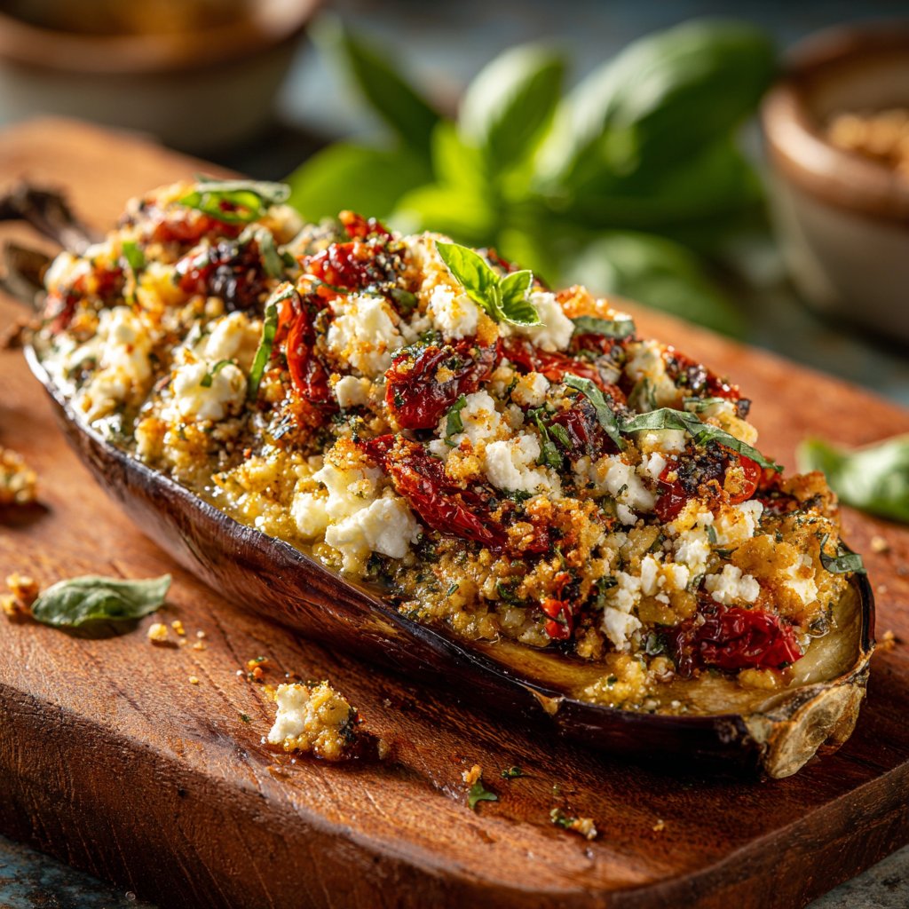 Mediterranean Stuffed Eggplant