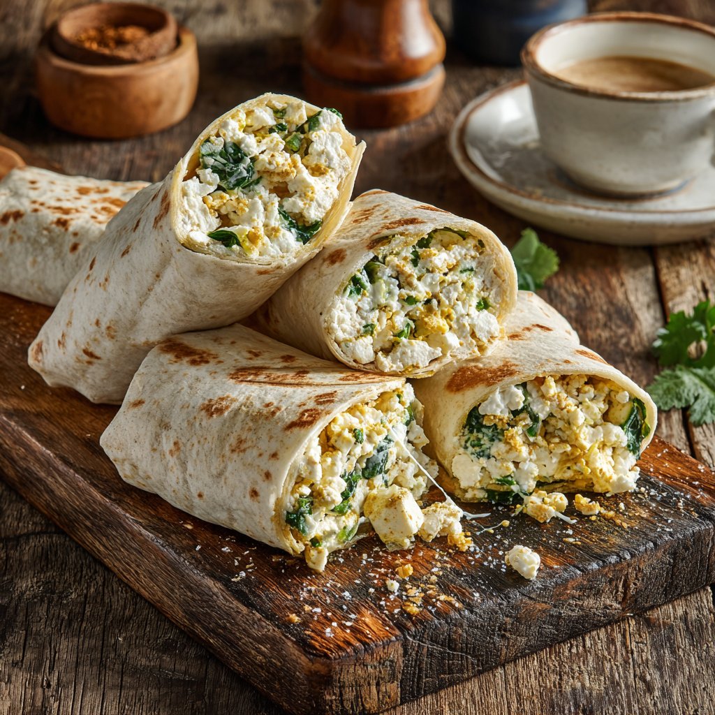 Savory Cottage Cheese Breakfast Burritos