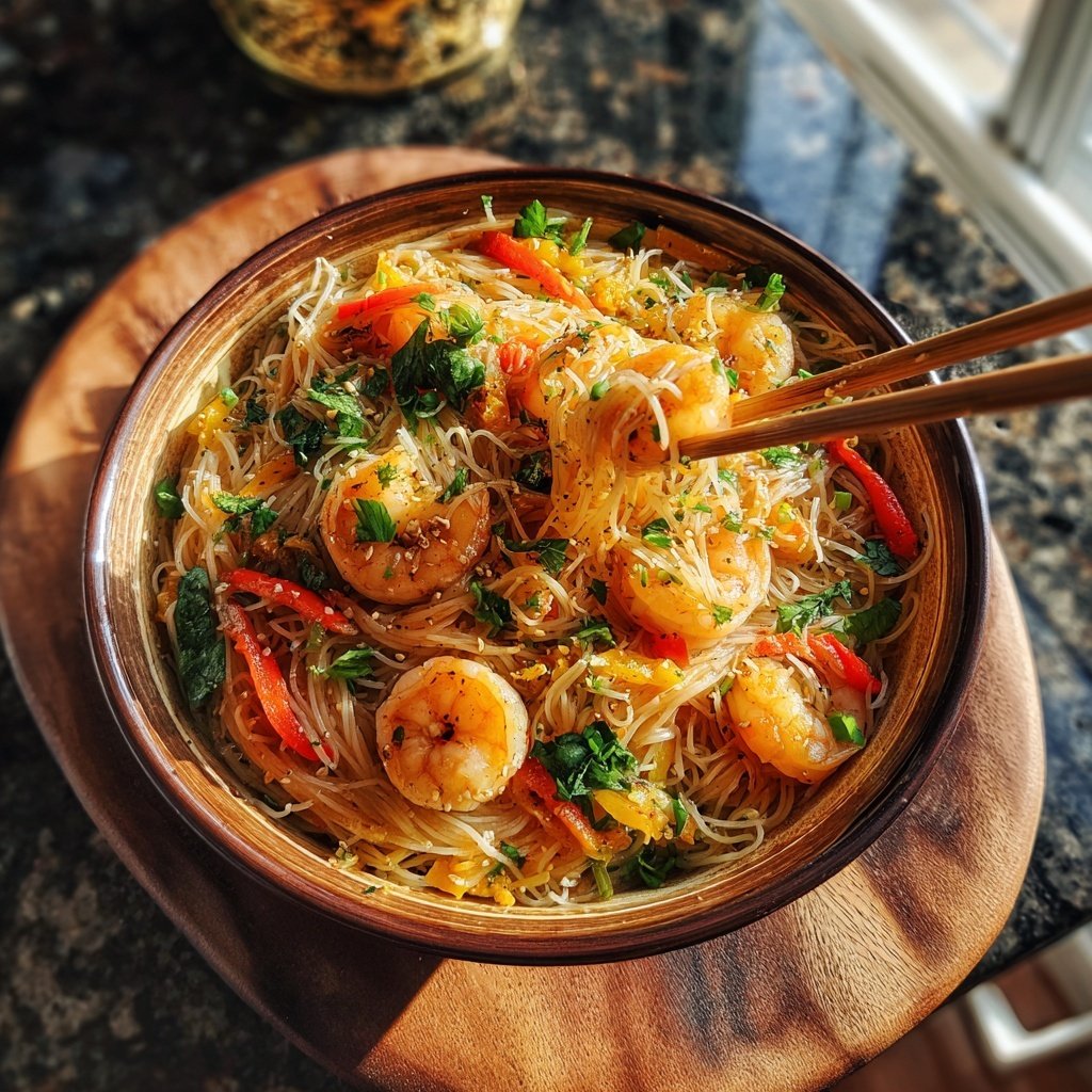 Garlic Shrimp Vermicelli Bowl