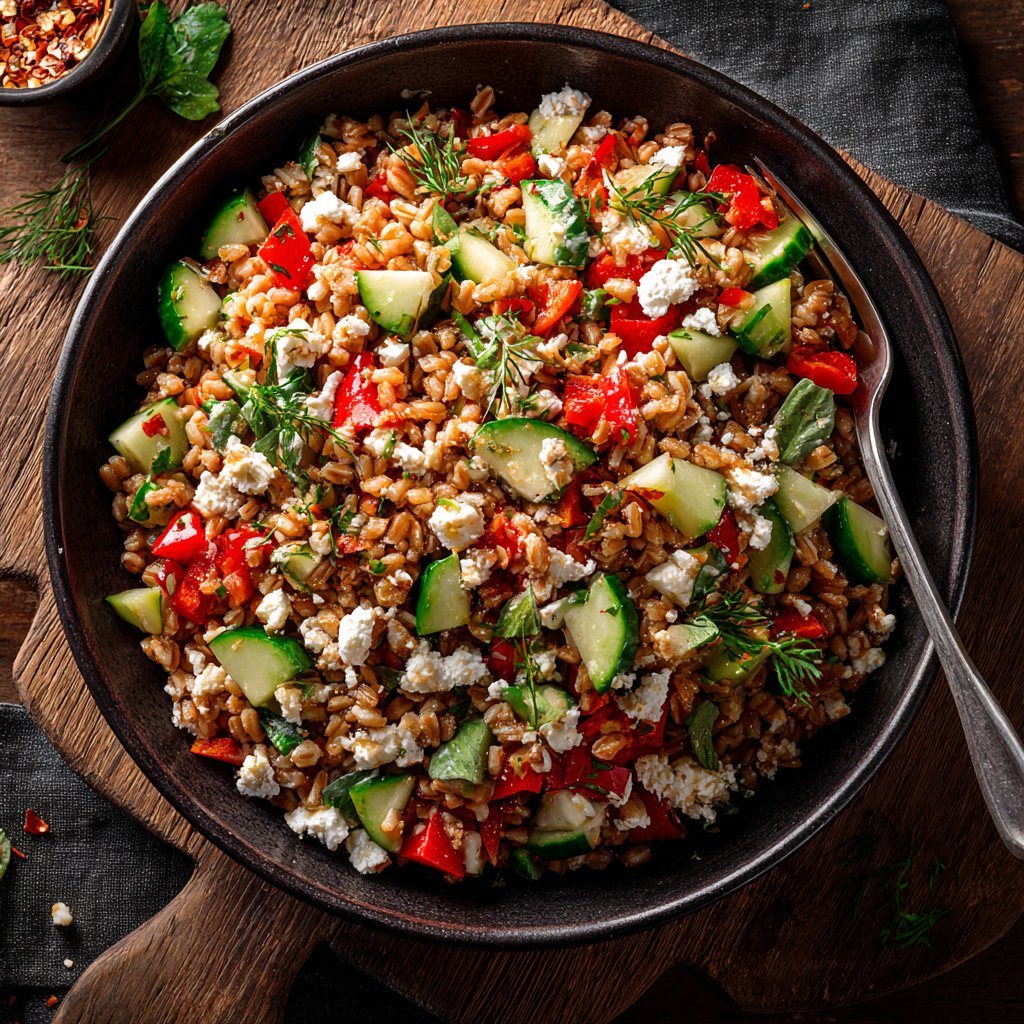Zesty Mediterranean Farro Salad